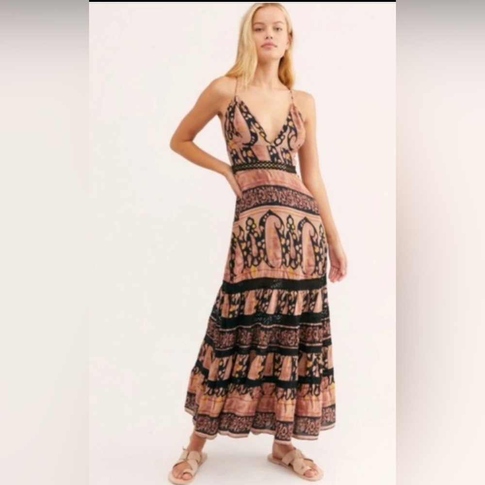 Free People Bohemian Print Maxi Dress